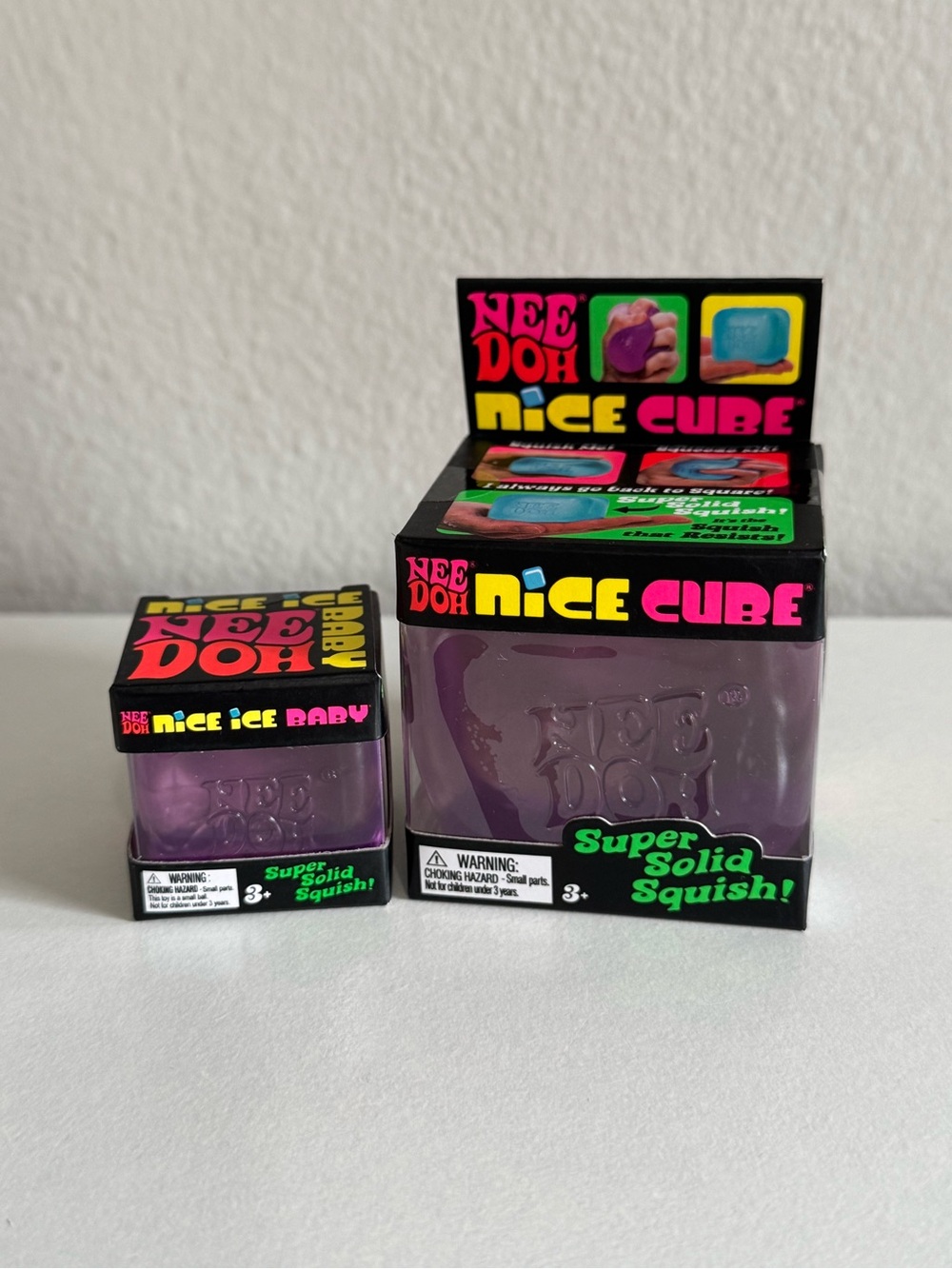 NeeDoh Nice Cube & Nice Ice Baby Bundle Purple NWT